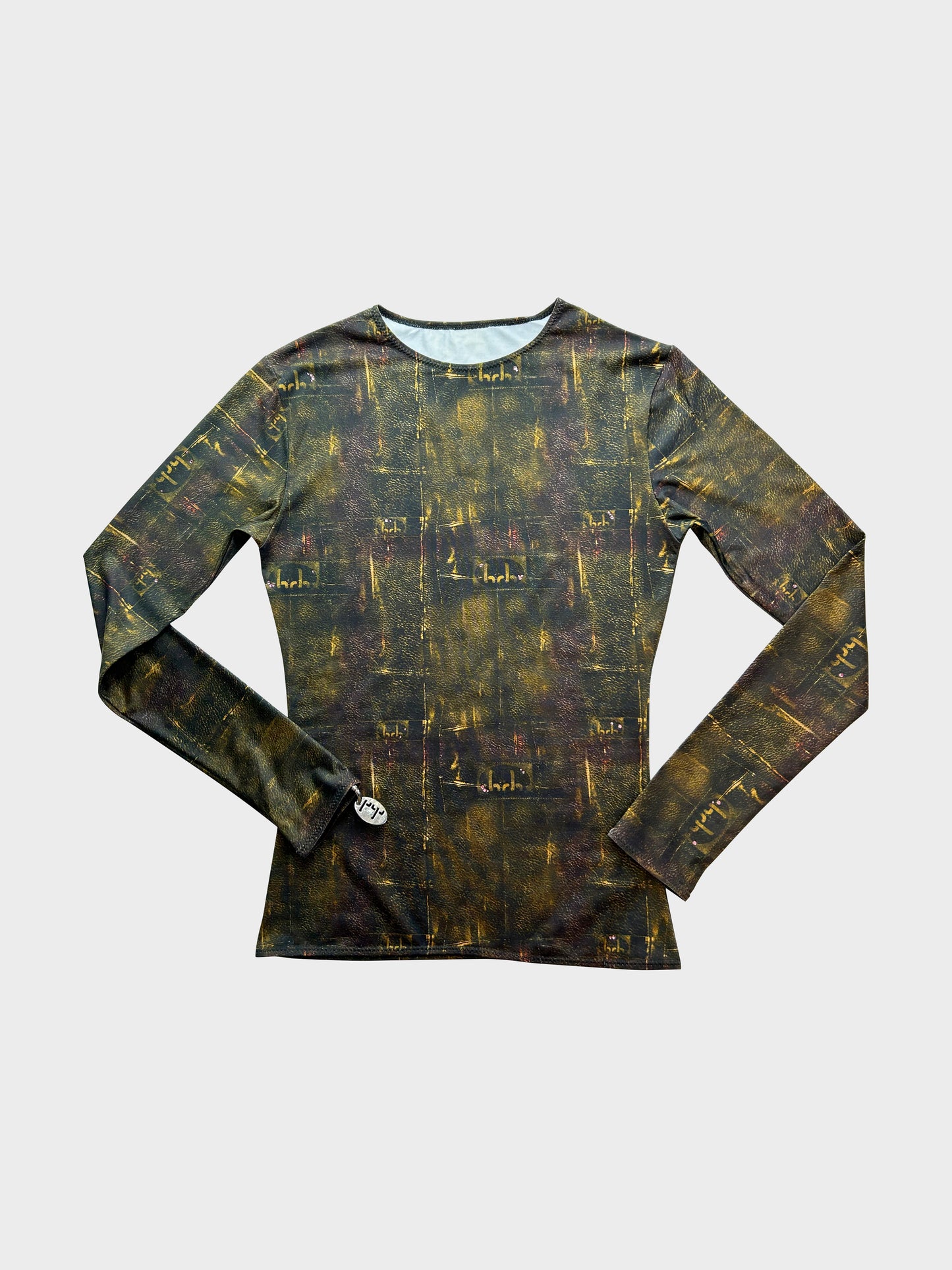 rash vest in leather