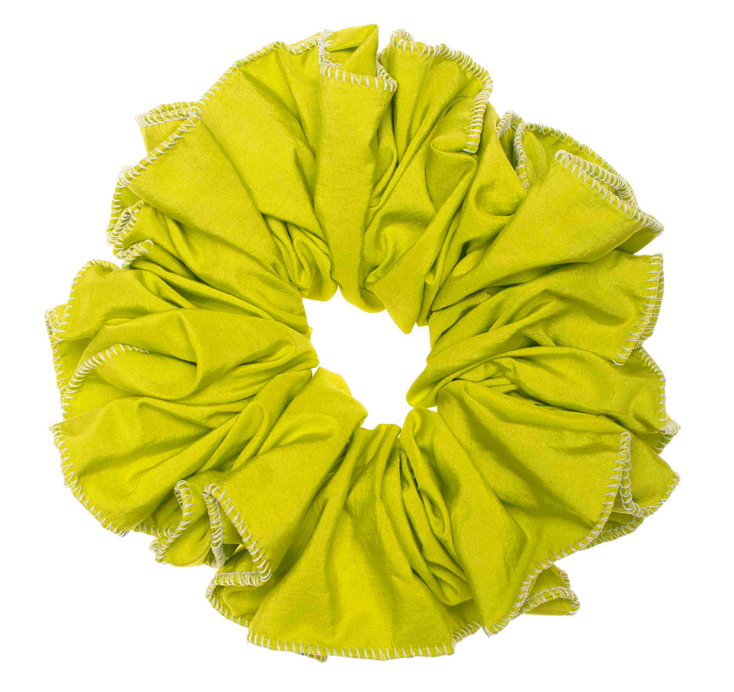 hair tie in chartreuse